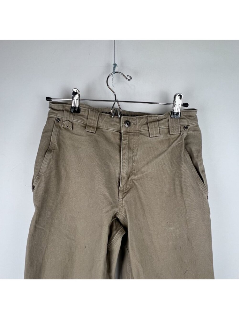 Duluth Trading Co Flex Fire Hose Pants Mens 30x32 Beige Straight Leg - Picture 2 of 7